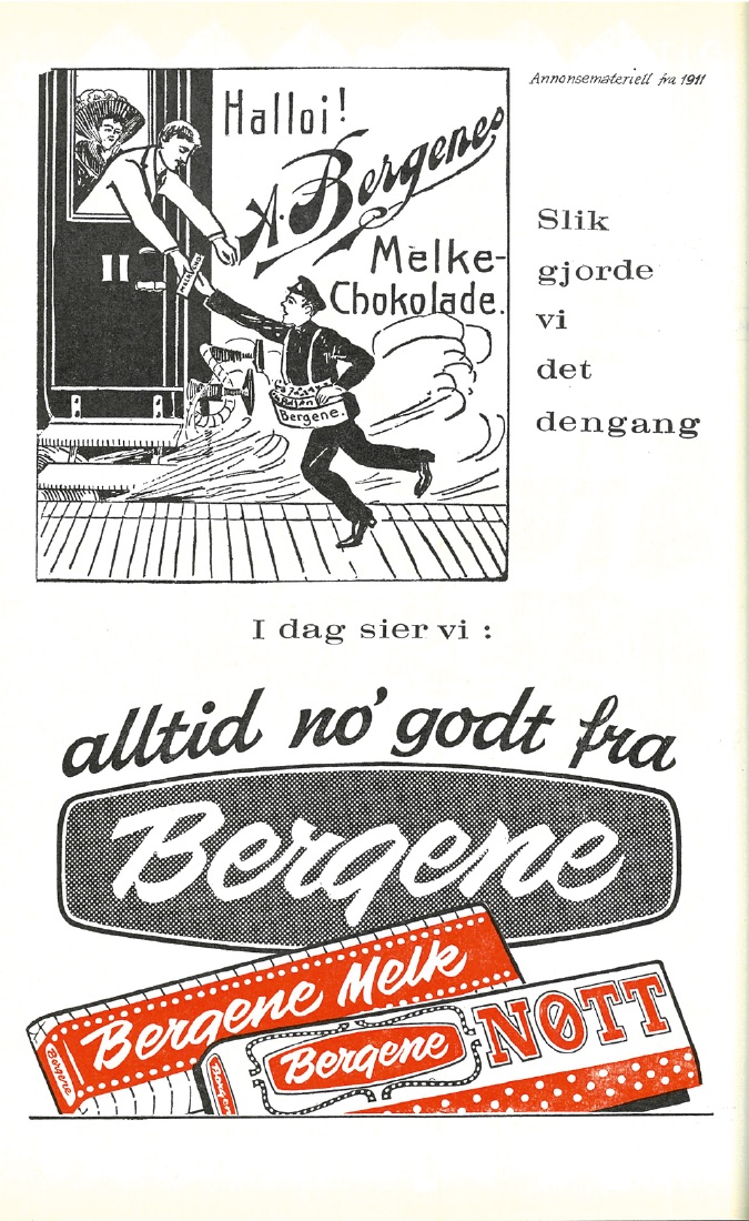 SJOKOLADEHISTORIE: Bergenes sjokoladehistorie strekker seg over 100 år. Arkivsamlingen byr på en rekke nostalgiske minner, som dette fra 1962.