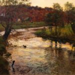 FT Solnedgang over elven_L’Elle ved Quimperlé_ 1901_ Olje pa lerret_Grieg Kunstsamling_ Foto Jørgen Larsson – Kopi